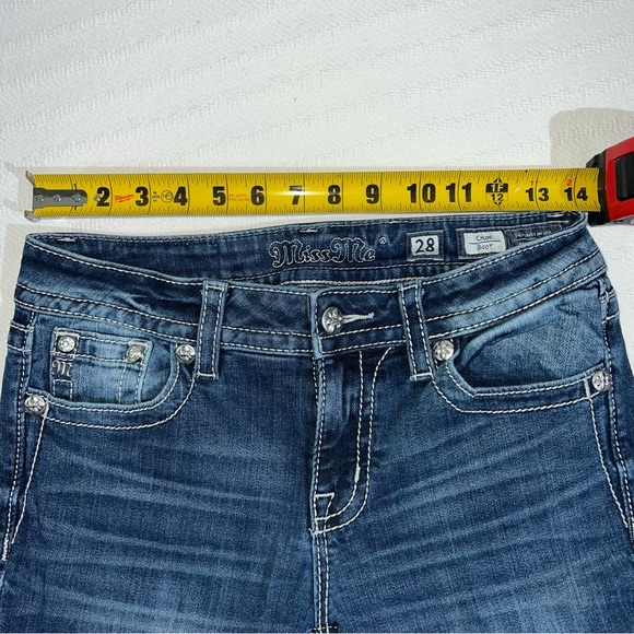 Miss Me Chloe Bootcut Jeans Womens Size 28 Western Cowgirl Embellished - Picture 7 of 8